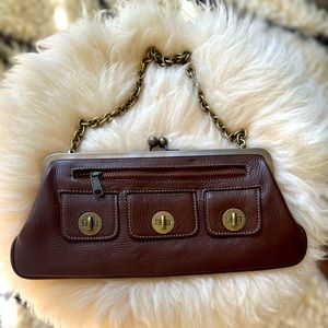 LIKE NEW! Cynthia Rowley clutch/shoulder purse w/brass details.